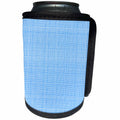 3dRose TNMGraphics Patterns - Blue Plaid - Can Cooler Bottle Wrap (cc_11126)