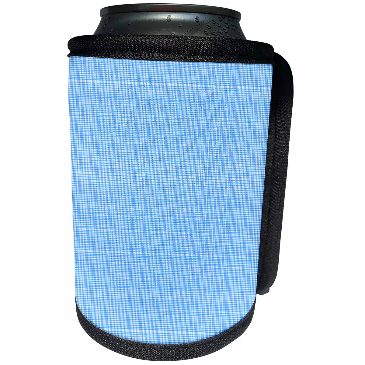 3dRose TNMGraphics Patterns - Blue Plaid - Can Cooler Bottle Wrap (cc_11126)