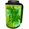 3dRose TNMGraphics Art Deco Plus - Nature in Green - Can Cooler Bottle Wrap (cc_11129)
