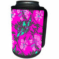 3dRose TNMGraphics Art Deco Plus - Fuschia Floral - Can Cooler Bottle Wrap (cc_11130)