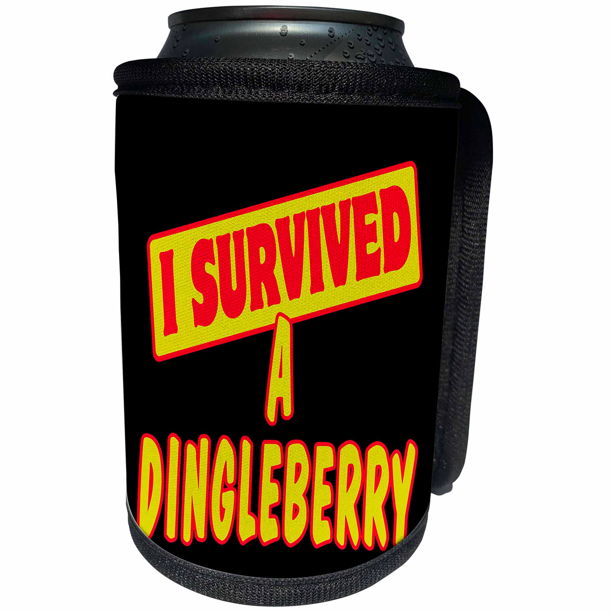 3dRose Dooni Designs Survive Sayings - I Survived A Dingleberry Survial Pride And Humor Design - Can Cooler Bottle Wrap (cc_117595)