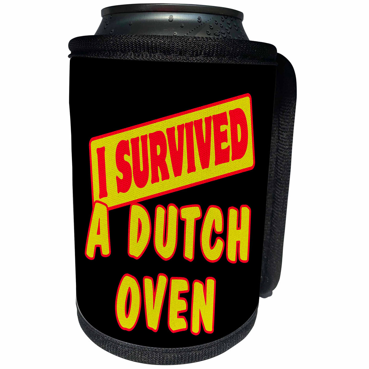 3dRose Dooni Designs Survive Sayings - I Survived A Dutch Oven Survial Pride And Humor Design - Can Cooler Bottle Wrap (cc_117596)