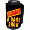 3dRose Dooni Designs Survive Sayings - I Survived A Game Show Survial Pride And Humor Design - Can Cooler Bottle Wrap (cc_117610)