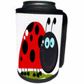 3dRose Dooni Designs More Random Cartoon Designs - Happy Little Lady Bug Animal Nature Cartoon - Can Cooler Bottle Wrap (cc_118751)