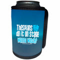 3dRose Deniska Designs Thespian - Thespians Do It On Stage on TealGreen - Can Cooler Bottle Wrap (cc_12399)