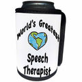 3dRose EvaDane - Teachers - World’s greatest speech therapist - Can Cooler Bottle Wrap (cc_123991)