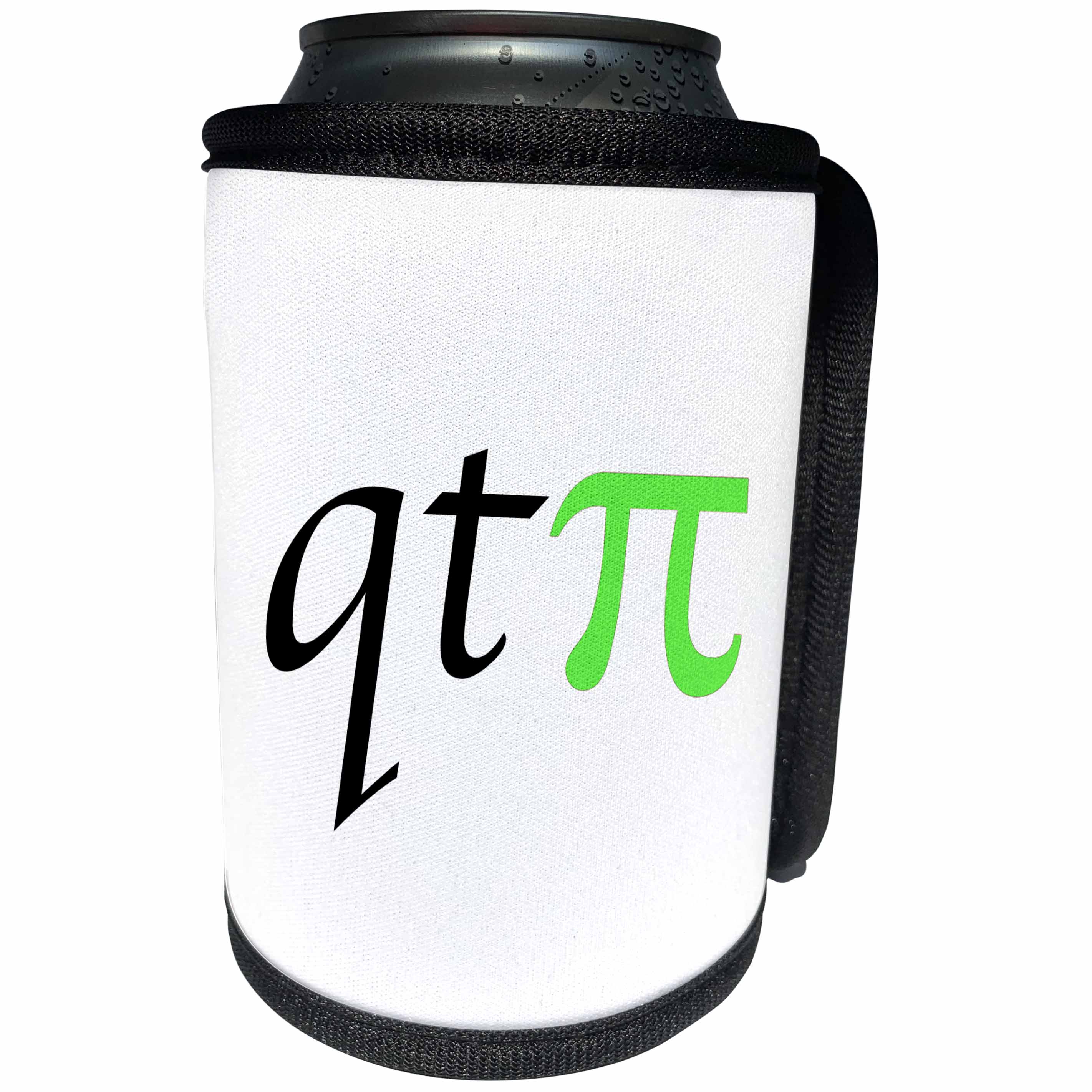 3dRose EvaDane - Funny Quotes - qt pi, Lime Green - Can Cooler Bottle Wrap (cc_123996)