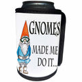 3dRose EvaDane - Funny Quotes - Gnomes made me do it - Can Cooler Bottle Wrap (cc_124001)
