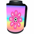 3dRose Deniska Designs Soccer - Soccer Flower Pink on Pastels - Can Cooler Bottle Wrap (cc_12419)
