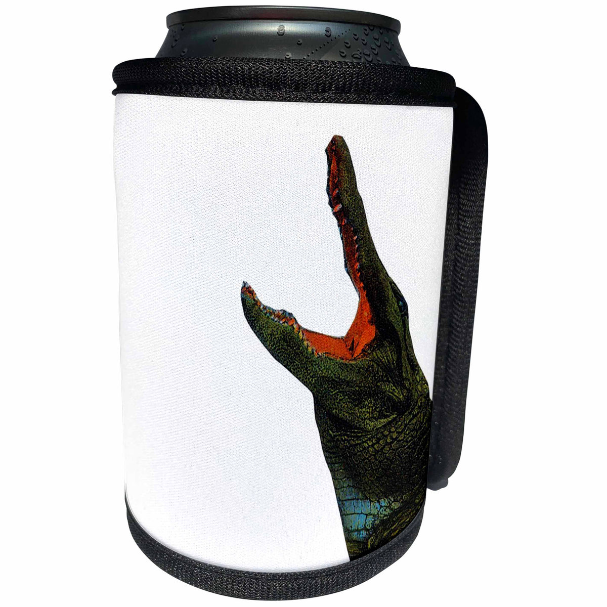 3dRose TNMPastPerfect Animals - Open Mouthed Alligator - Can Cooler Bottle Wrap (cc_124190)