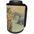 3dRose TNMPastPerfect Cowboys - Real and Phony Cowboys - Can Cooler Bottle Wrap (cc_124192)