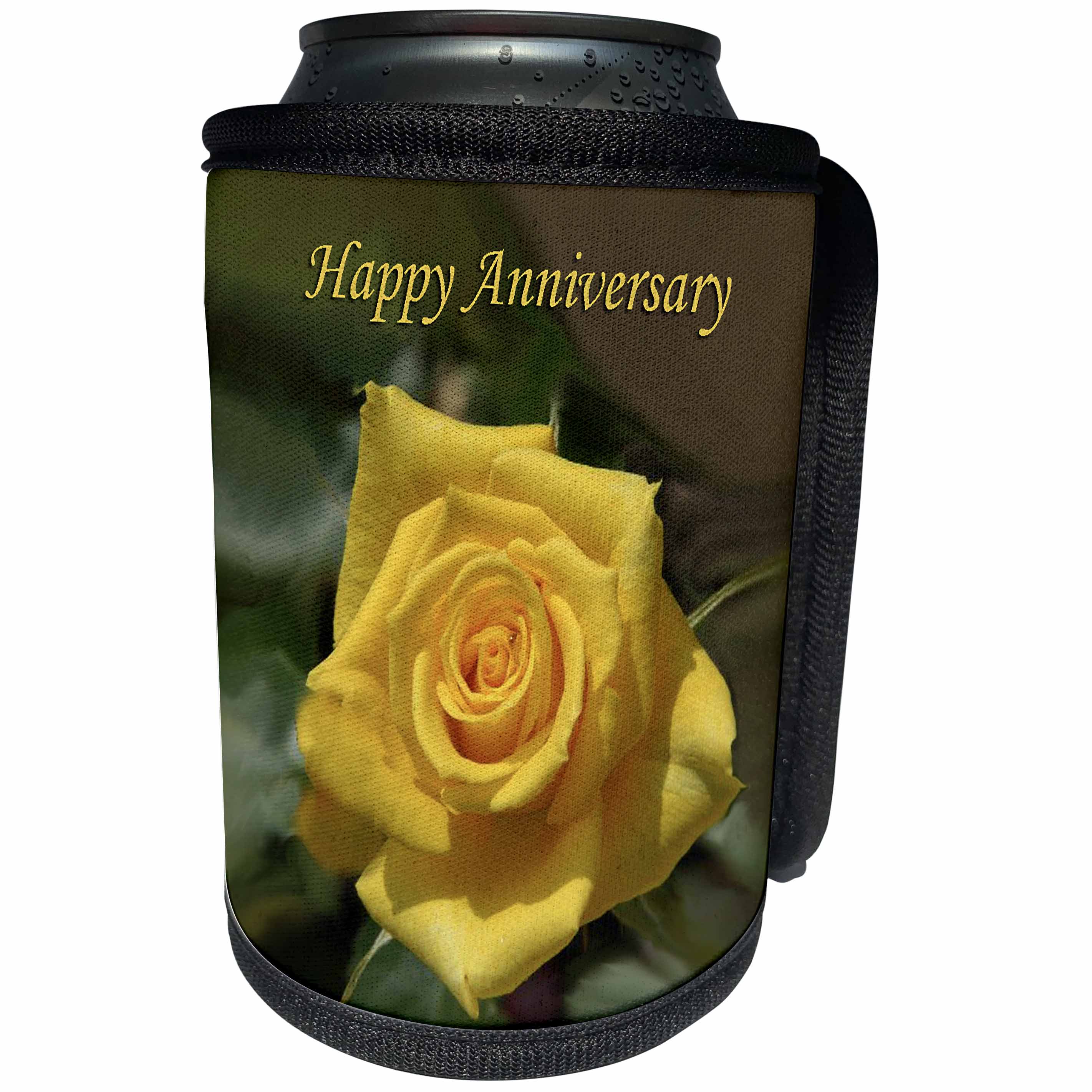 3dRose Anniversary - Happy Anniversary - Can Cooler Bottle Wrap (cc_1242)