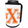 3dRose TNMGraphics School - Orange XYZ - Can Cooler Bottle Wrap (cc_124206)