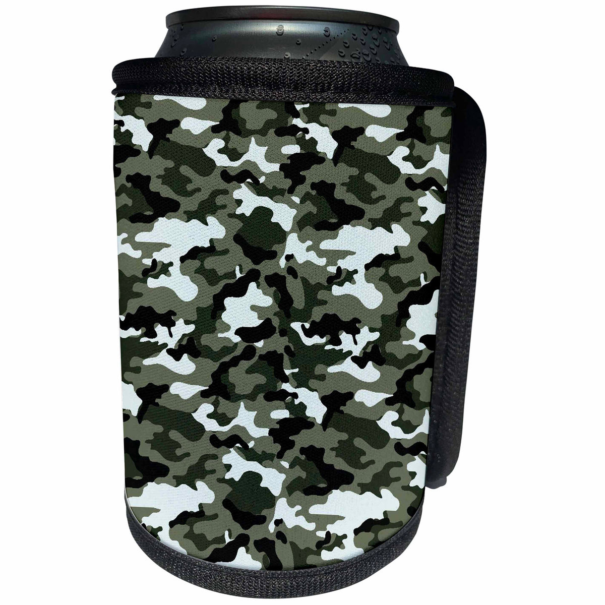 3dRose TNMGraphics Military and Patriotic - Cold Dark Camo - Can Cooler Bottle Wrap (cc_124212)