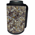 3dRose TNMGraphics Patterns - Metal Foil Circles - Can Cooler Bottle Wrap (cc_124259)