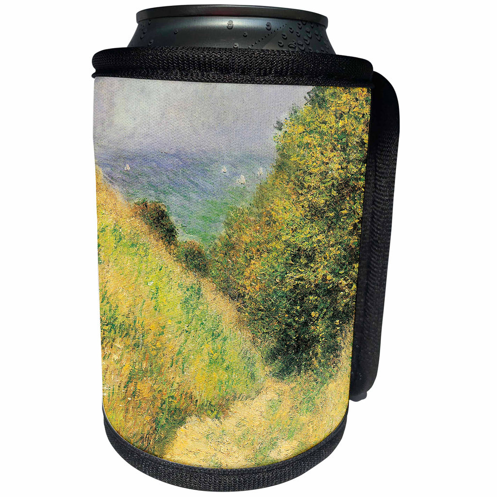 3dRose BLN Claude Monet Collection - Cliffs near Pourville by Claude Monet, 1882 - Can Cooler Bottle Wrap (cc_126597)