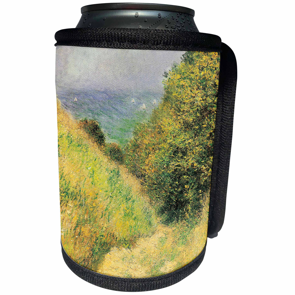 3dRose BLN Claude Monet Collection - Cliffs near Pourville by Claude Monet, 1882 - Can Cooler Bottle Wrap (cc_126597)
