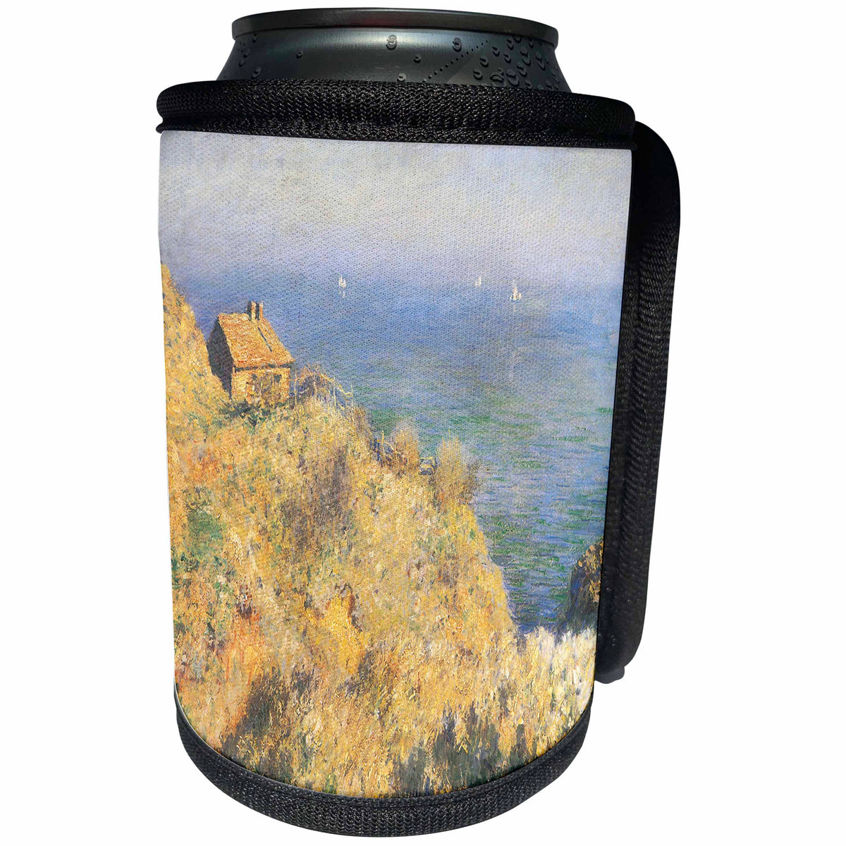 3dRose BLN Claude Monet Collection - House of the Fisherman, Varengeville by Claude Monet, 1882 - Can Cooler Bottle Wrap (cc_126598)