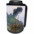 3dRose BLN Claude Monet Collection - Church at varengeville, Church on the Cliff by Claude Monet, 1882 - Can Cooler Bottle Wrap (cc_126602)