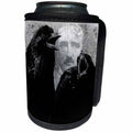 3dRose Cassie Peters Poe - Poe Ravens Grunge Digital Art by Angelandspot - Can Cooler Bottle Wrap (cc_130450)