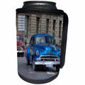 3dRose RONI CHASTAIN PHOTOGRAPHY - BLUE AND RED OLD CARS IN CUBA - Can Cooler Bottle Wrap (cc_173708)