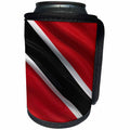 3dRose Carsten Reisinger - Illustrations - Flag of Trinidad and Tobago waving in the wind - Can Cooler Bottle Wrap (cc_174734)