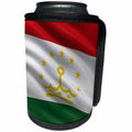 3dRose Carsten Reisinger - Illustrations - Flag of Tajikistan waving in the wind - Can Cooler Bottle Wrap (cc_174736)