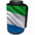 3dRose Carsten Reisinger - Illustrations - Flag of Sierra Leone waving in the wind - Can Cooler Bottle Wrap (cc_174741)