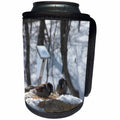 3dRose Beverly Turner Bird Photography - Two Sparrows in the Winter - Can Cooler Bottle Wrap (cc_17494)