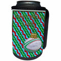 3dRose Beverly Turner Christmas Design - Rugby Thank you Coach - Can Cooler Bottle Wrap (cc_17497)