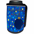 3dRose Beverly Turner Christmas Design - Happy Holidays, Coach, holiday ornament with colorful lights - Can Cooler Bottle Wrap (cc_17498)
