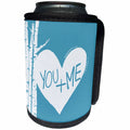 3dRose PS Love - Birch Trees Heart You Plus Me - Can Cooler Bottle Wrap (cc_192646)