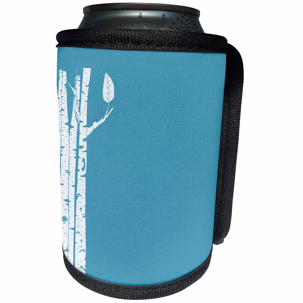 3dRose PS Art - White Birch Trees - Can Cooler Bottle Wrap (cc_192647)