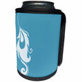 3dRose PS Art - White Peacock Feather - Can Cooler Bottle Wrap (cc_192650)