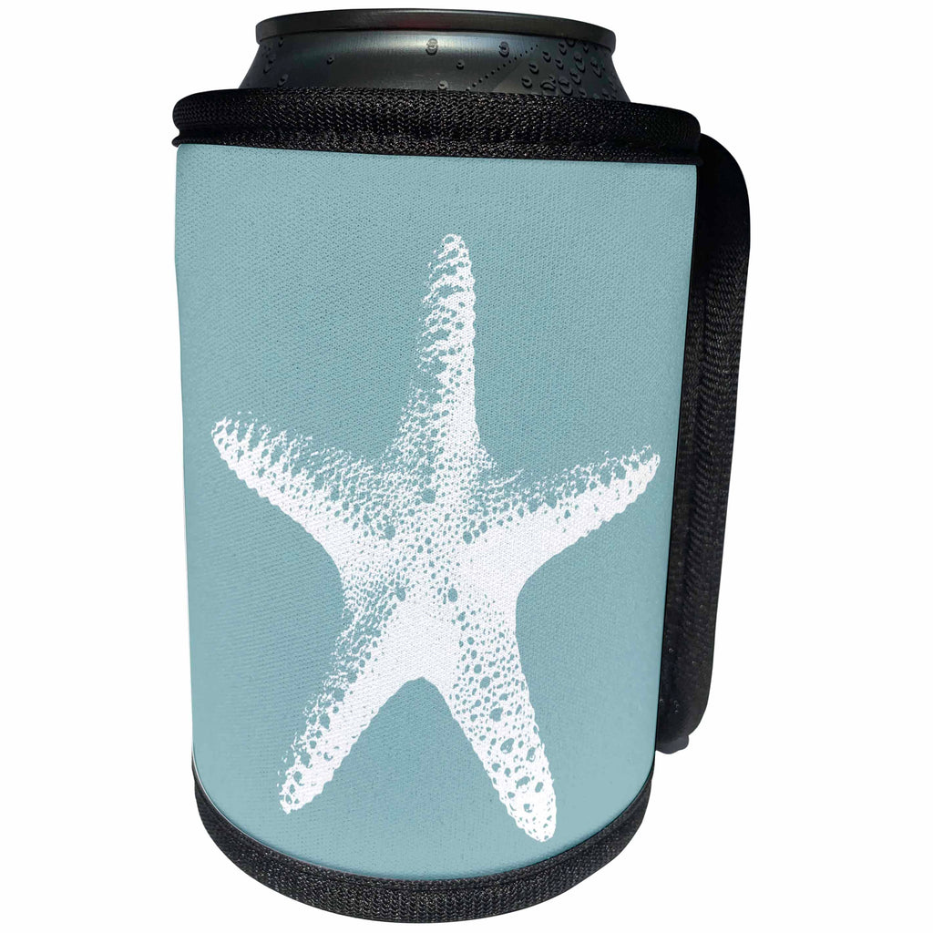 3dRose PS Beach - Summer Starfish - Can Cooler Bottle Wrap (cc_192651)