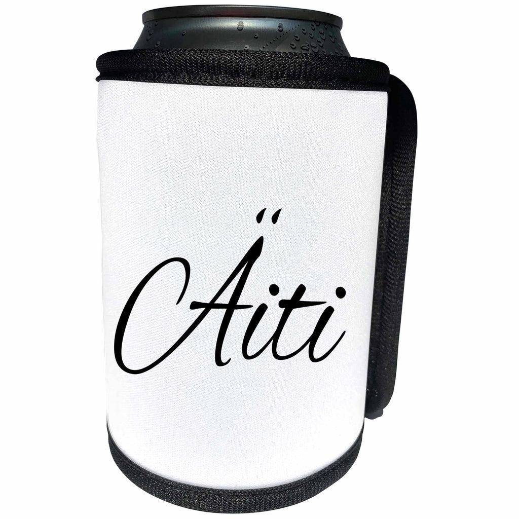 3dRose InspirationzStore Words for Mom around the world - Aiti - word for Mom in Finnish - Mother in different languages Finland - Can Cooler Bottle Wrap (cc_193664)