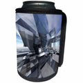 3dRose Perkins Designs Abstract - Checker Cubes abstract three dimensional checker board with stretched squares - Can Cooler Bottle Wrap (cc_19436)