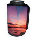 3dRose EvaDane - Images - Beach Sunset. - Can Cooler Bottle Wrap (cc_194376)