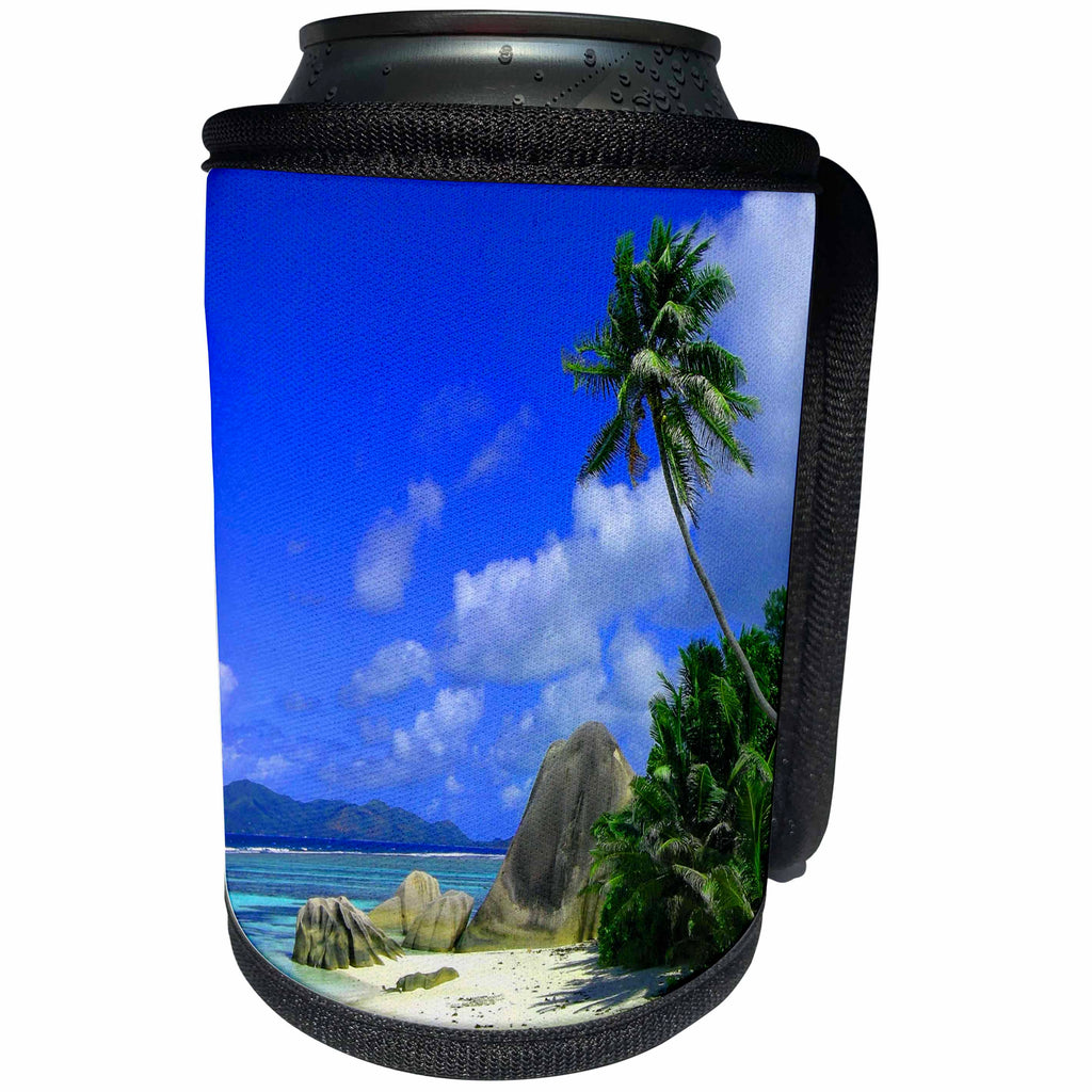 3dRose EvaDane - Images - Paradise Beach. - Can Cooler Bottle Wrap (cc_194377)