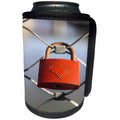 3dRose Florene - France - Print of An Orange Paris Love Lock - Can Cooler Bottle Wrap (cc_204023)