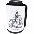 3dRose Florene - Steampunk - Print of Man with 1850 Walking Bike - Can Cooler Bottle Wrap (cc_204028)