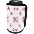 3dRose Florene - Shabby Chic - Print of Sweet Pink Floral Pattern - Can Cooler Bottle Wrap (cc_204030)