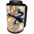 3dRose Florene - Music II - Print of Trendy Music Note And Book - Can Cooler Bottle Wrap (cc_204032)