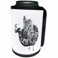 3dRose Florene - Vintage Animals - Print of Vintage Indian Python Snake - Can Cooler Bottle Wrap (cc_204037)