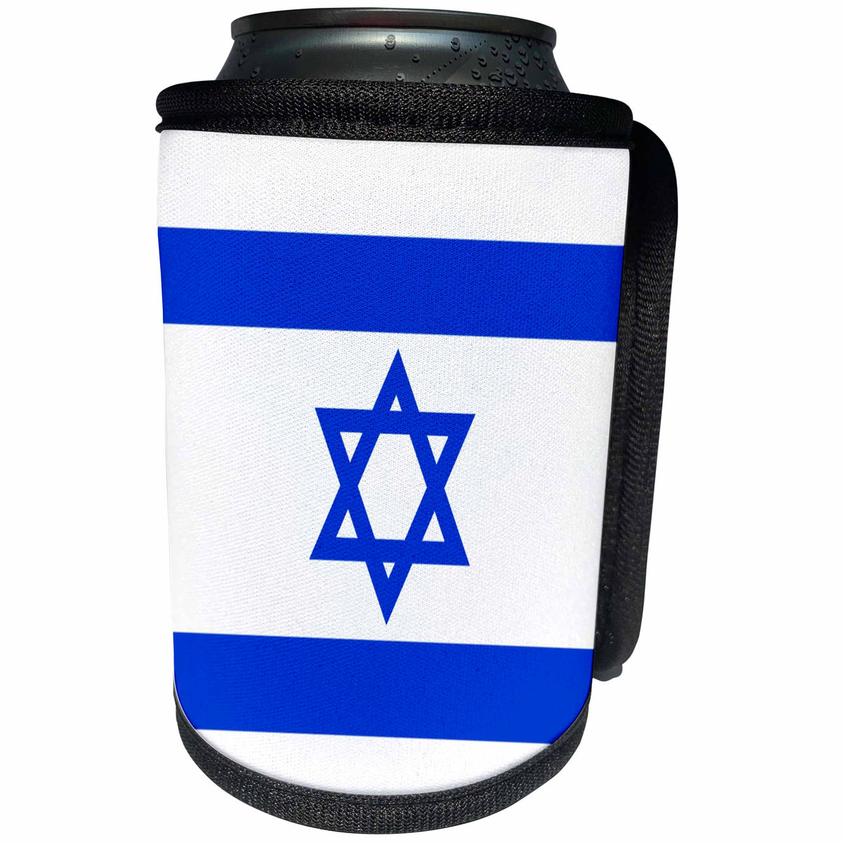 3dRose Florene - Jewish Themes - Print of Proud Flag Of Israel - Can Cooler Bottle Wrap (cc_204040)