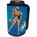 3dRose Florene - Retro Pinups - Print of Elvgren Pinup Help Wanted - Can Cooler Bottle Wrap (cc_204071)