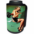 3dRose Florene - Retro Pinups - Print of Elvgren Pinup Maid Semi Nude - Can Cooler Bottle Wrap (cc_204074)