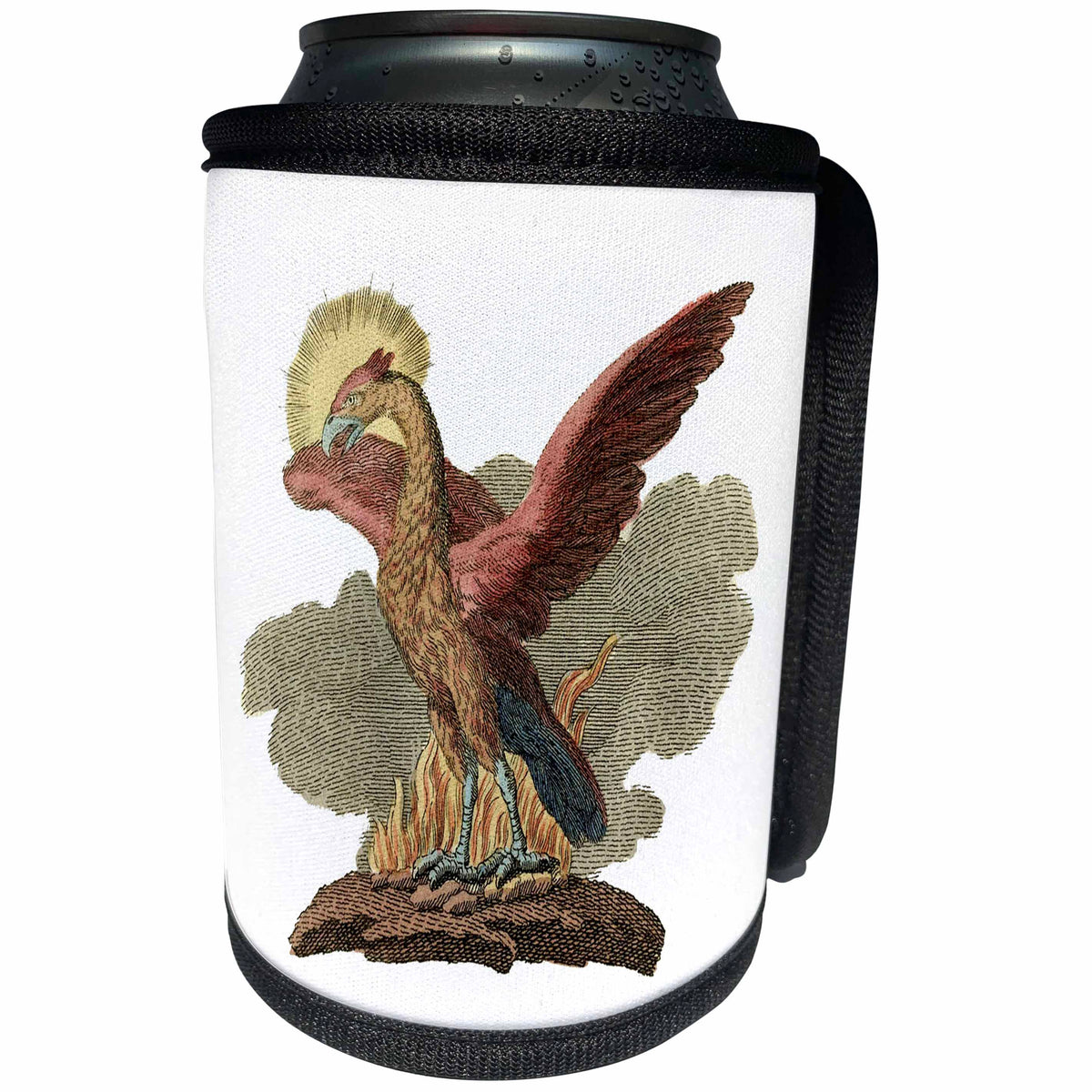 3dRose Florene - Vintage Animals - Print of 1790 Phoenix Drawing From German Book - Can Cooler Bottle Wrap (cc_204087)