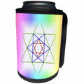 3dRose Florene - Jewish Themes - Print of Modern Jewish Star Design - Can Cooler Bottle Wrap (cc_204094)