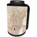 3dRose Florene - Vintage Maps - Print of Railroad Map From 1859 - Can Cooler Bottle Wrap (cc_204101)